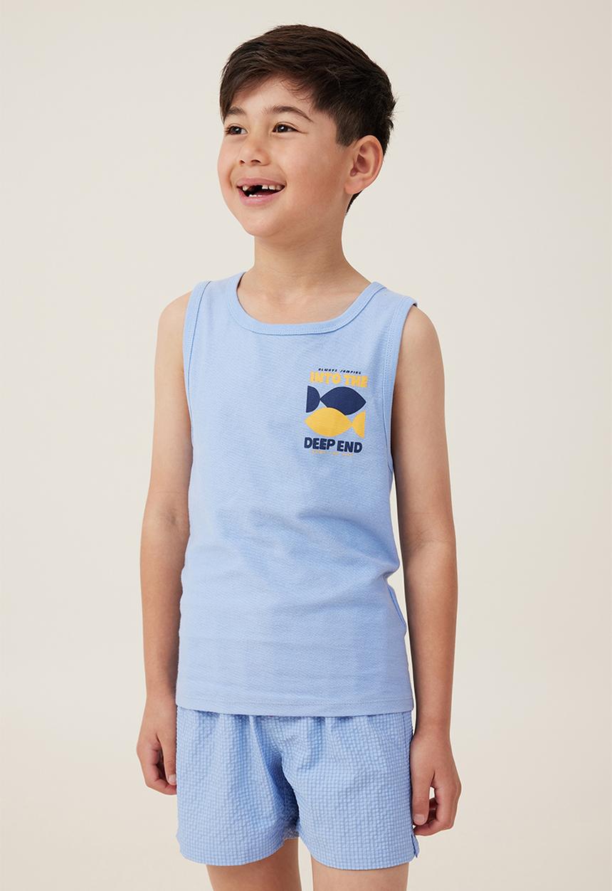 Cotton On - Olsen tank - dusk blue into the deep end