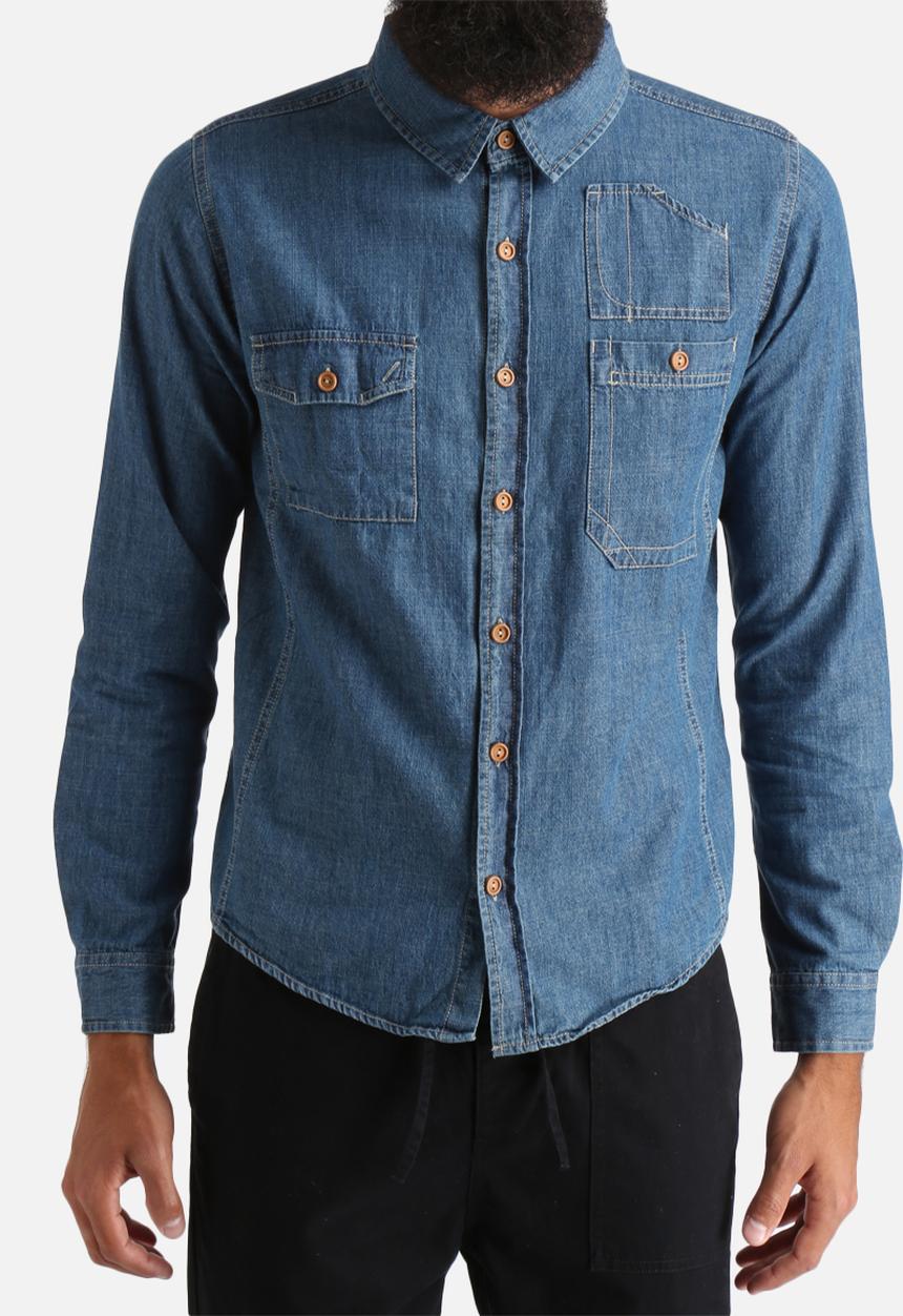 Another Influence - Long Sleeved Denim Shirt