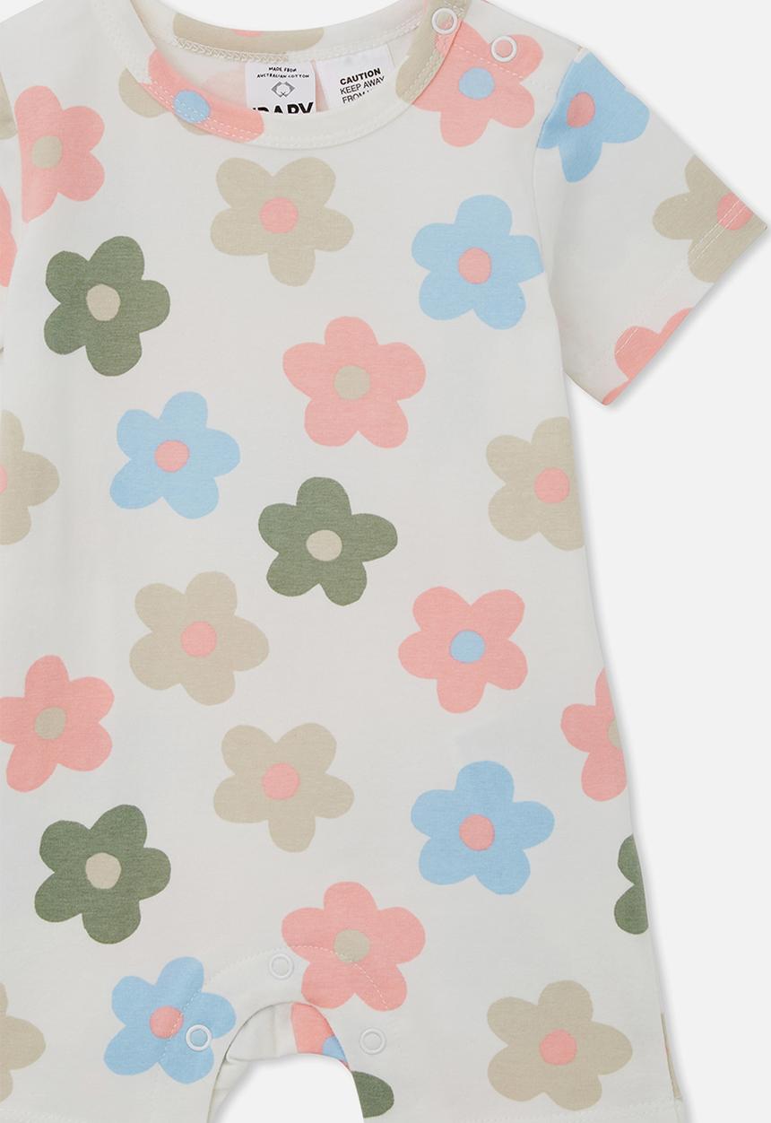 Cotton On - The short sleeve romper - vanilla blair multi floral