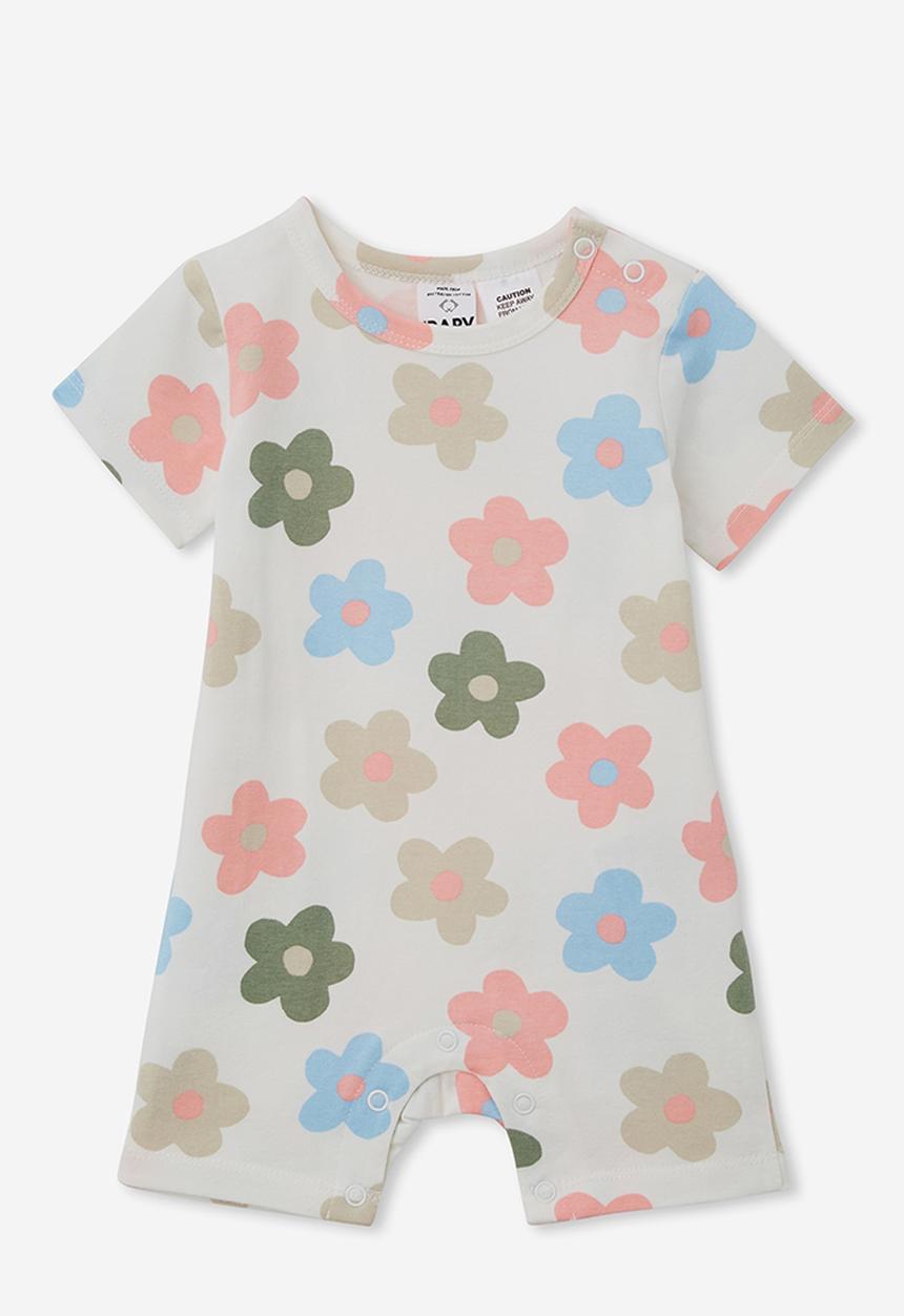 Cotton On - The short sleeve romper - vanilla blair multi floral