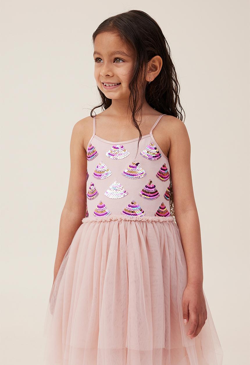 Cotton On - Iris dress up dress - dusty pink/deco shells