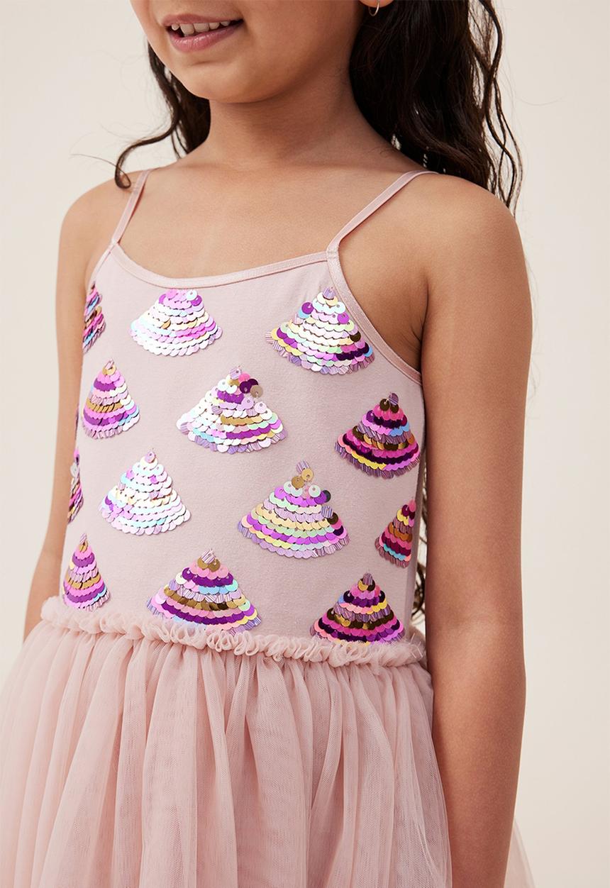 Cotton On - Iris dress up dress - dusty pink/deco shells