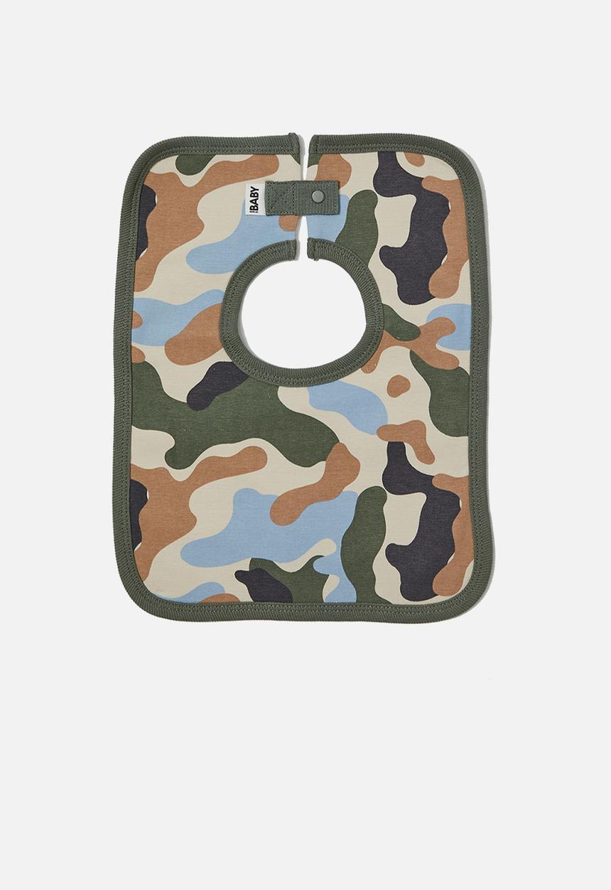 Cotton On - The square bib - rainy day desert camo
