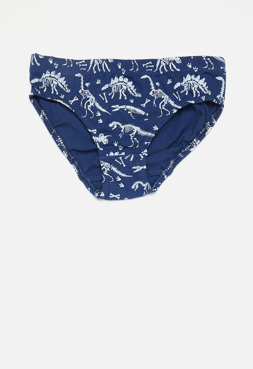MINOTI - Boys dino stripes 5pk underpants - blue
