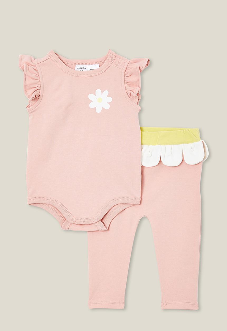 Cotton On - In-character short sleeve set - zepher/daisy