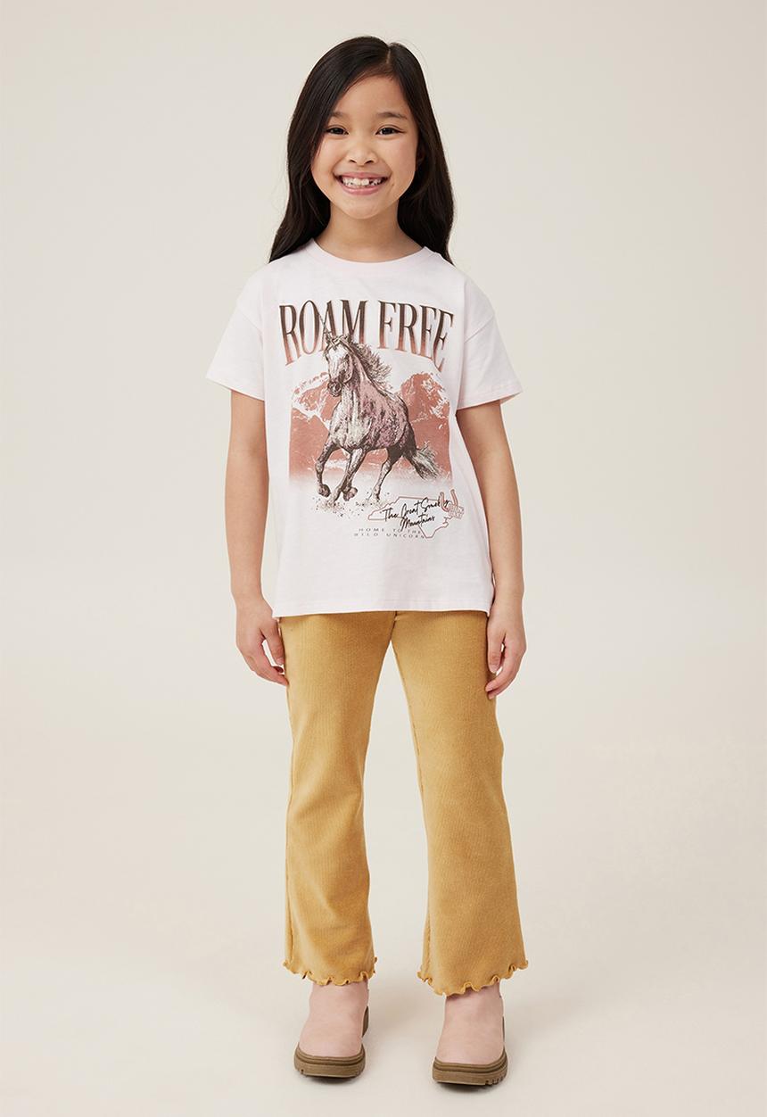 Cotton On - Poppy short sleeve print tee - crystal pink/roam free
