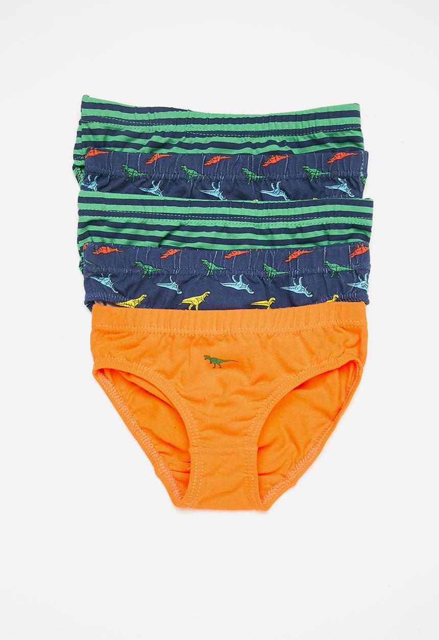MINOTI - Boys dino stripes 5pk underpants - multi