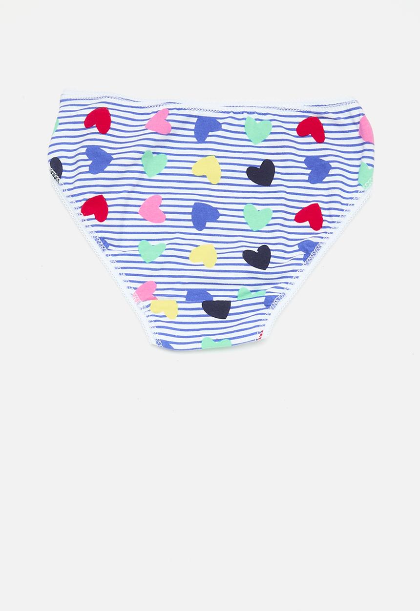 MINOTI - Girls aop hearts 3 pack knickers - multi 