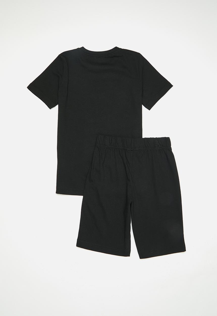 Pop Candy - Short sleeve tee & shorts pj set - black 