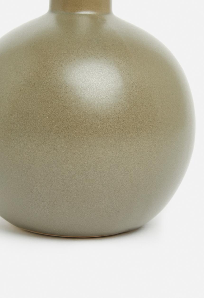 H&S - Porcelain belly vase - green
