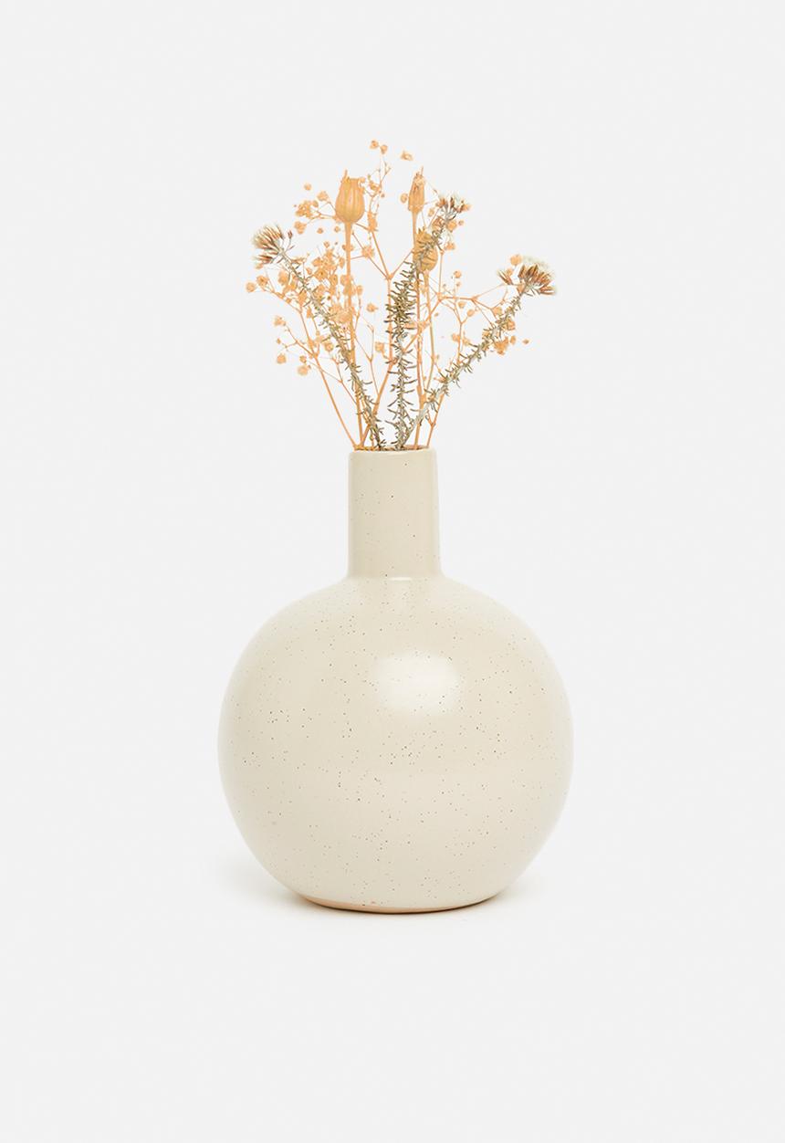 H&S - Porcelain belly vase - cream