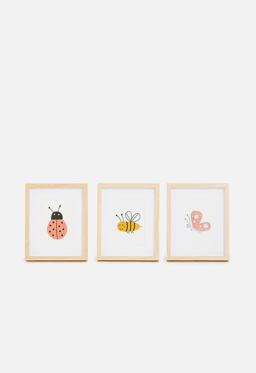 H&S - Picture frame set of 3 - multi