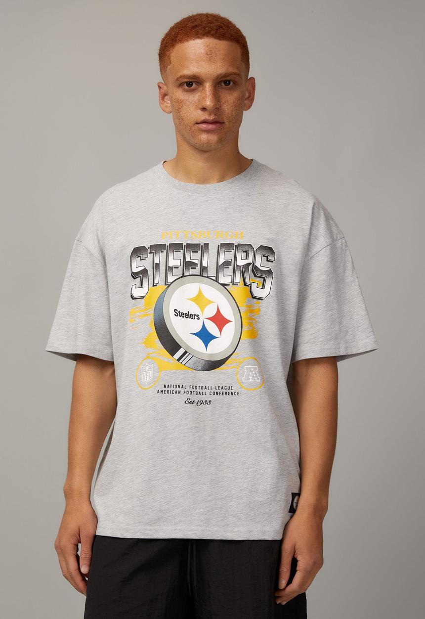 Factorie - Oversized Nfl T-shirt - lcn nfl grey marlse/steelers bevel