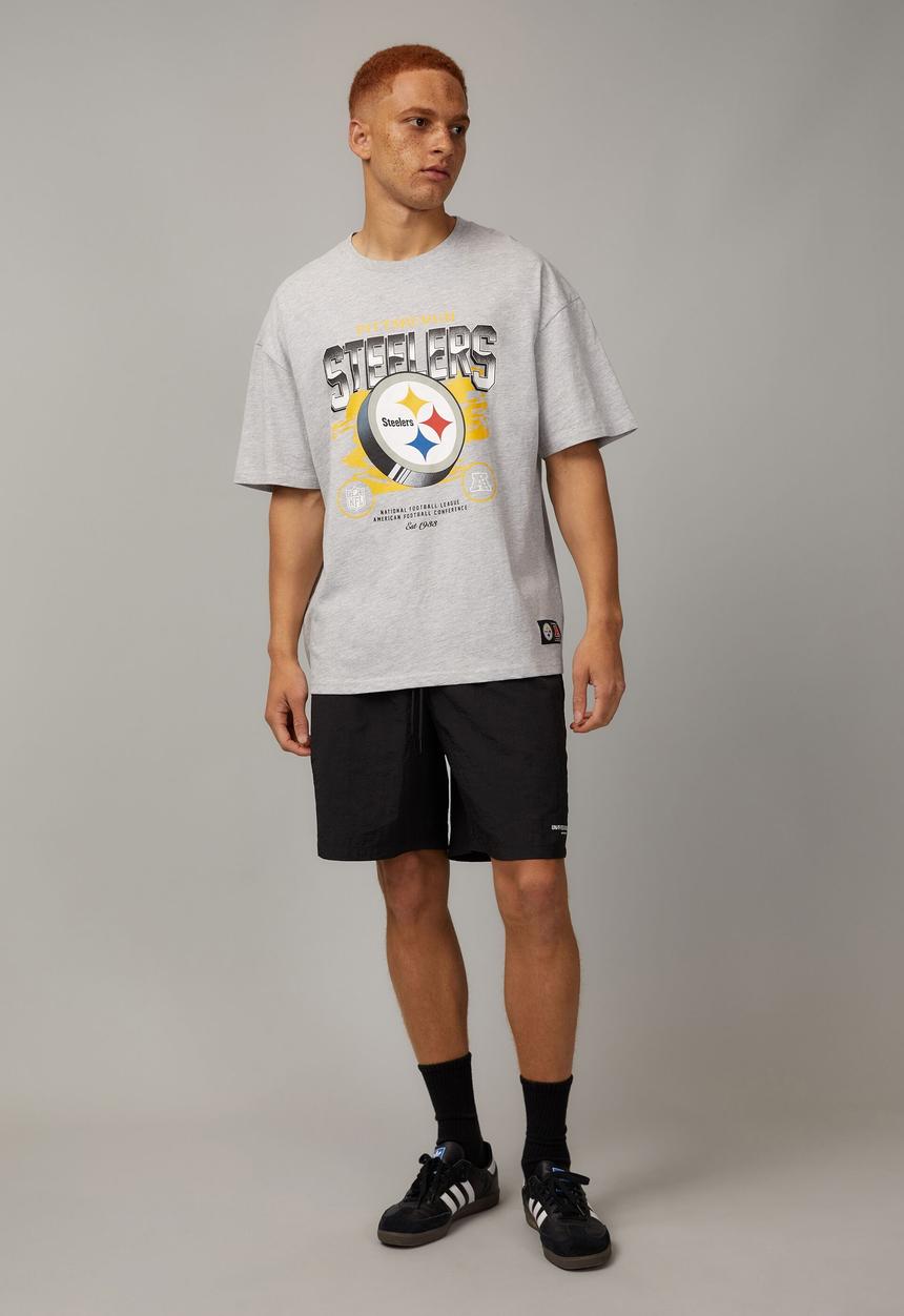 Factorie - Oversized Nfl T-shirt - lcn nfl grey marlse/steelers bevel