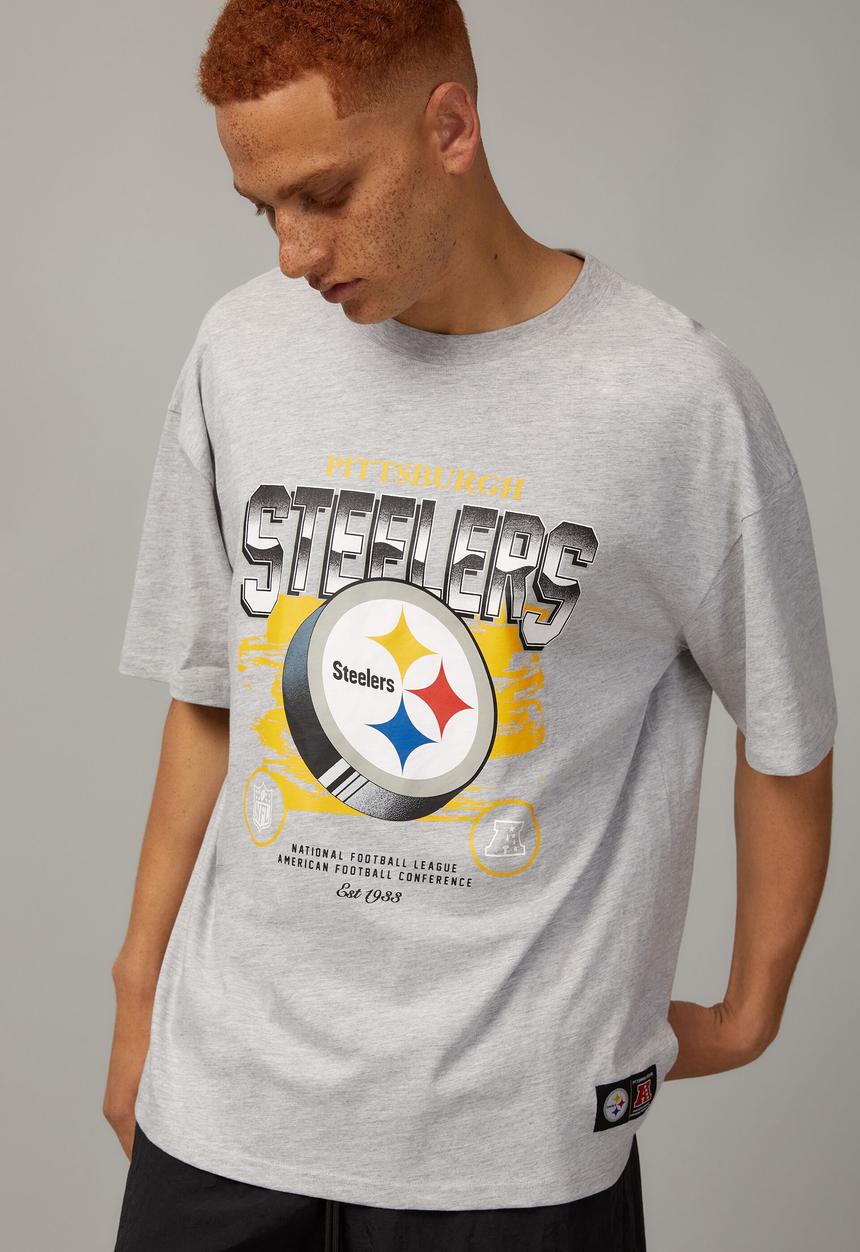 Factorie - Oversized Nfl T-shirt - lcn nfl grey marlse/steelers bevel
