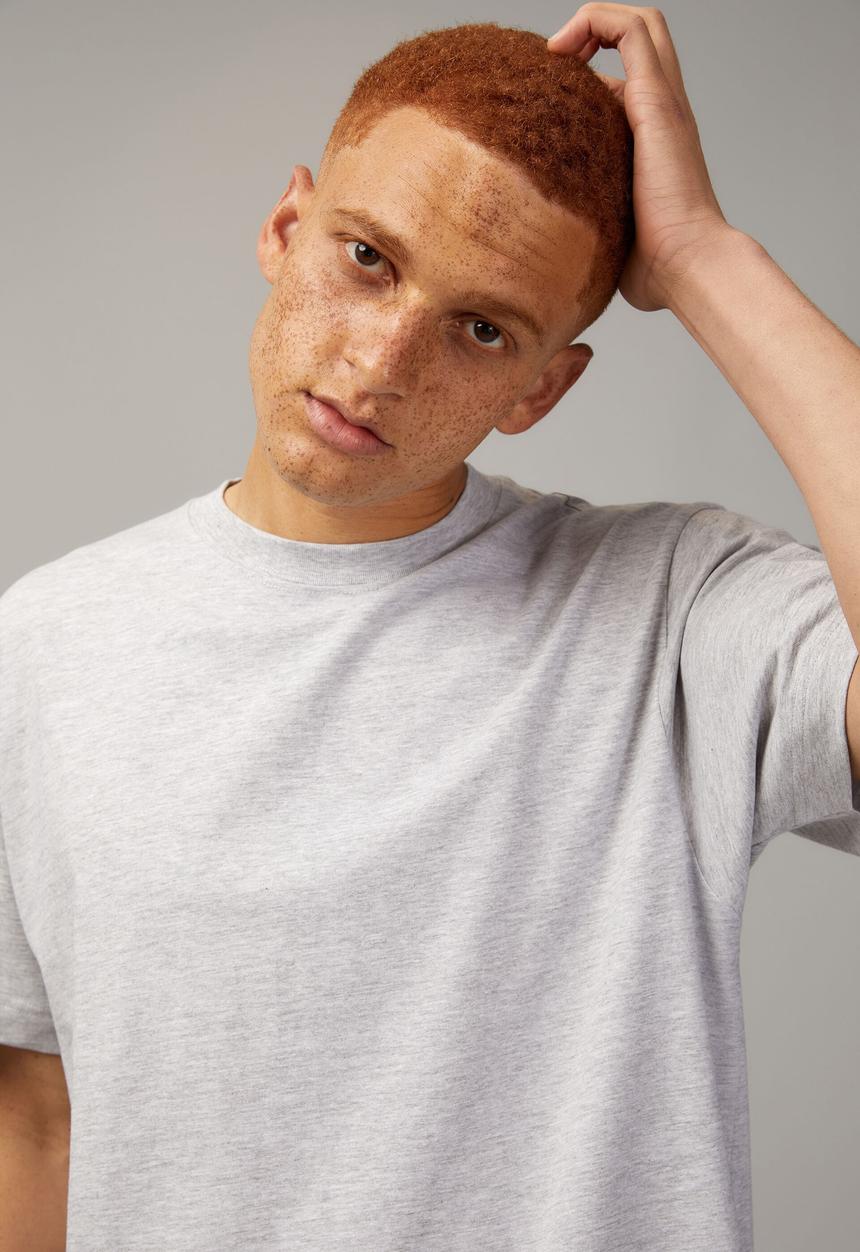 Factorie - Relaxed fit basic T-shirt - grey marle