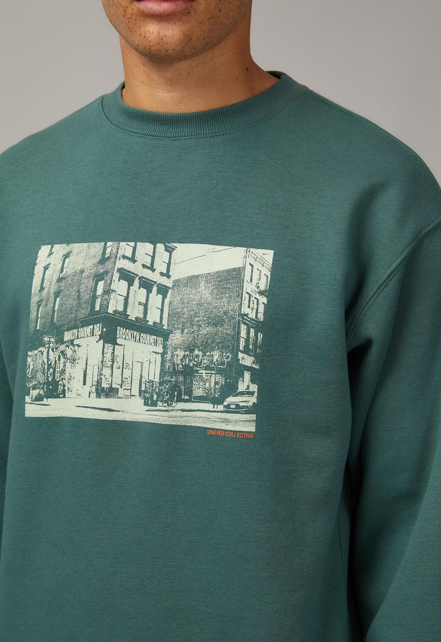 Factorie - Relaxed unified crew - evergreen/deli
