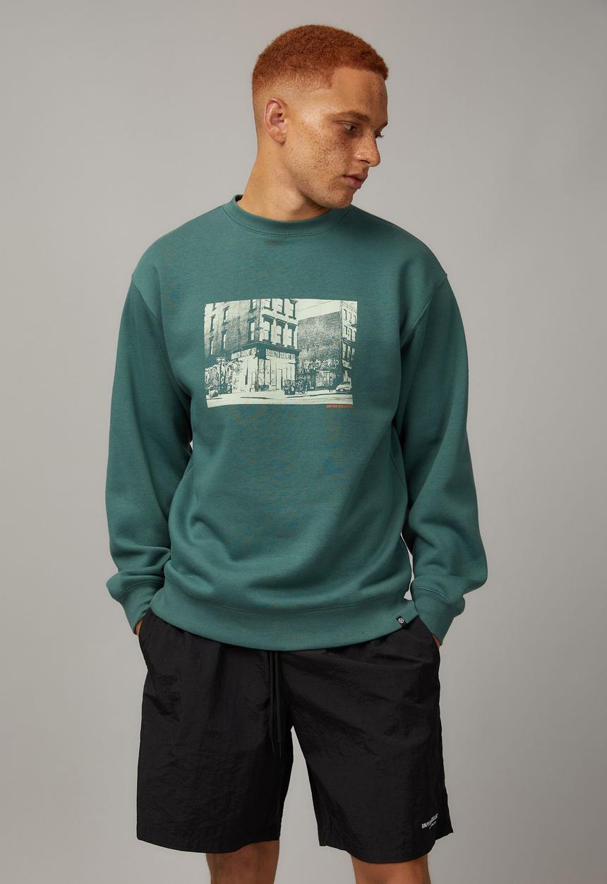 Factorie - Relaxed unified crew - evergreen/deli