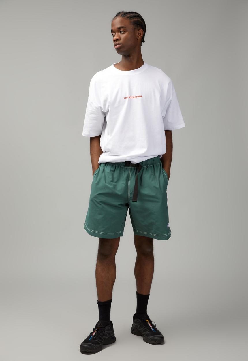 Factorie - Skate street short - evergreen/seafoam stitch