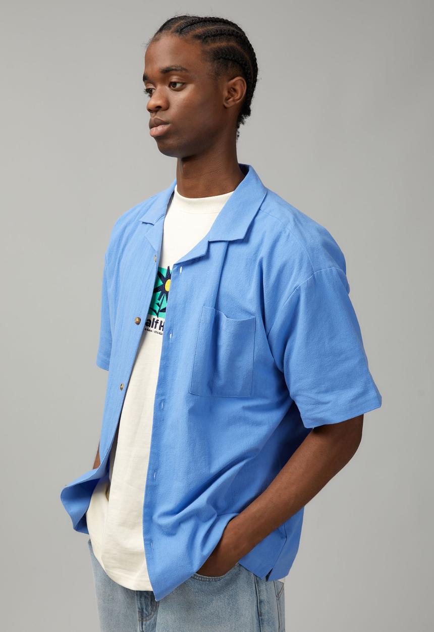 Factorie - Textured street shirt - pale blue