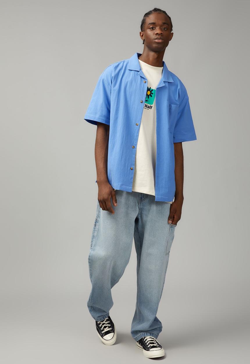 Factorie - Textured street shirt - pale blue