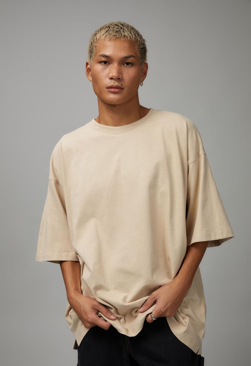 Factorie - The box fit T-shirt - beige