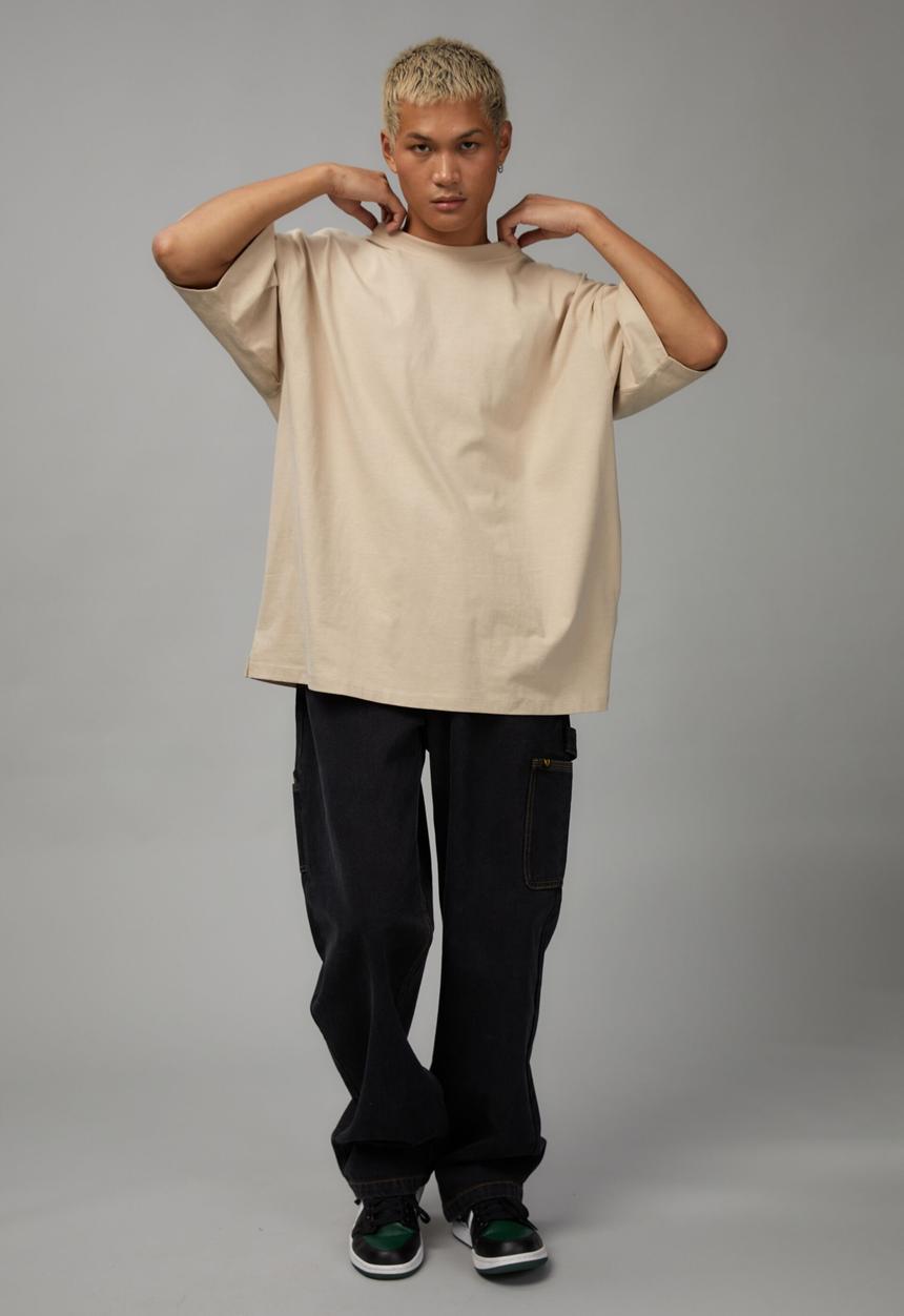 Factorie - The box fit T-shirt - beige