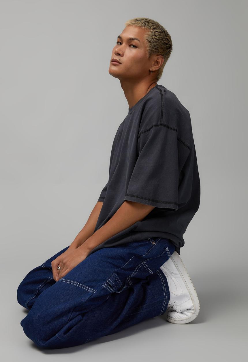 Factorie - The box fit shirt - washed black