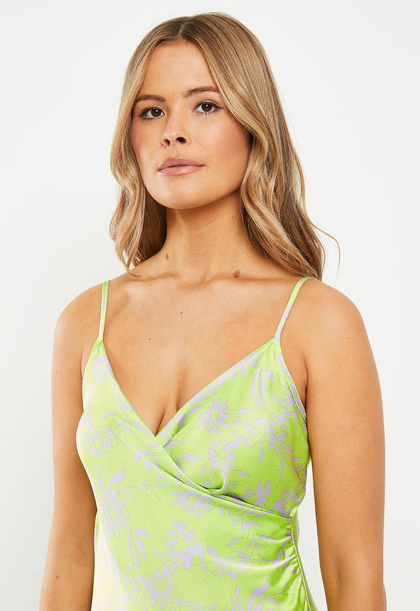Me&B - The asanda dress - lime & lilac floral