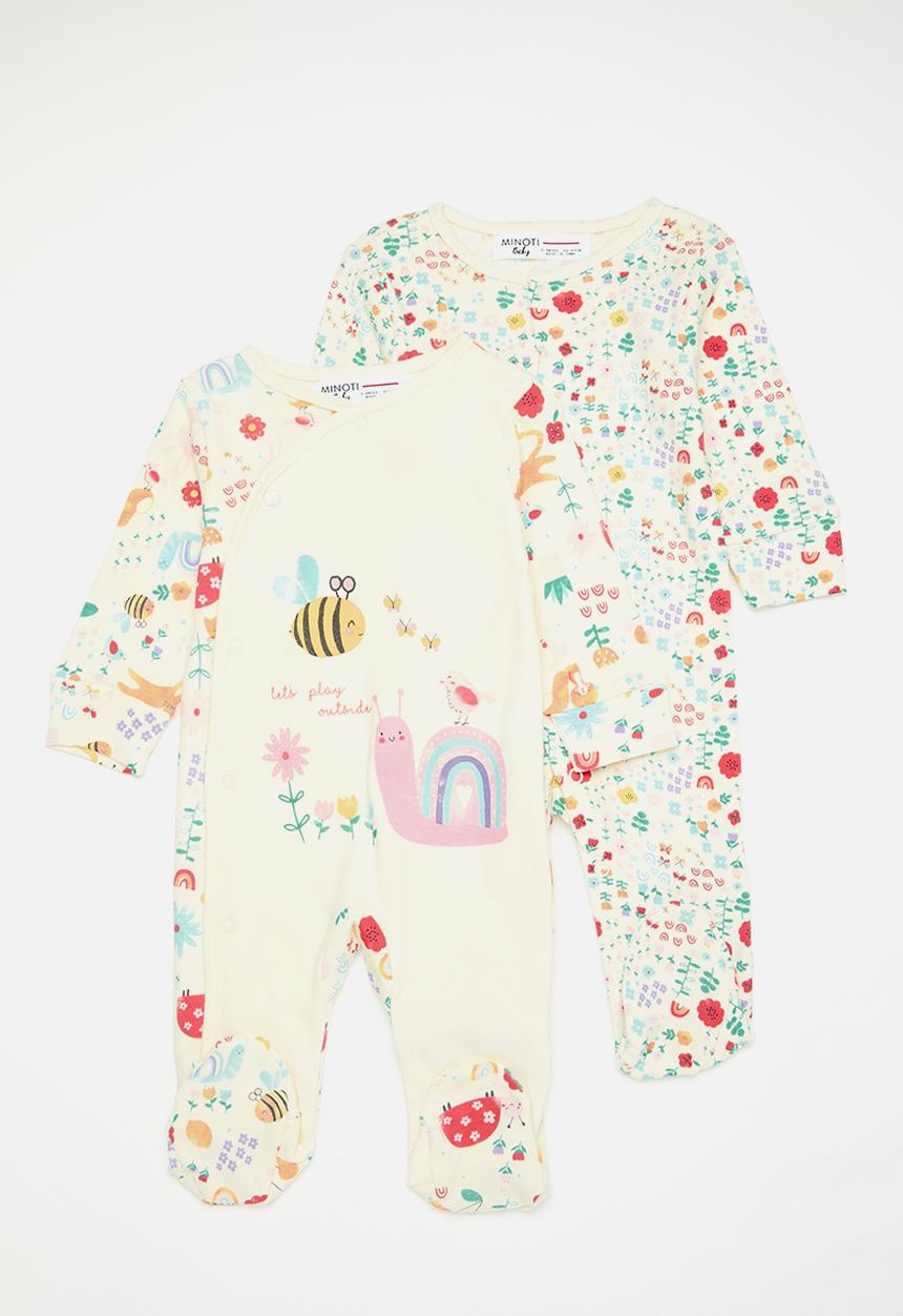 MINOTI - 2 Pack sleepsuits - multi 