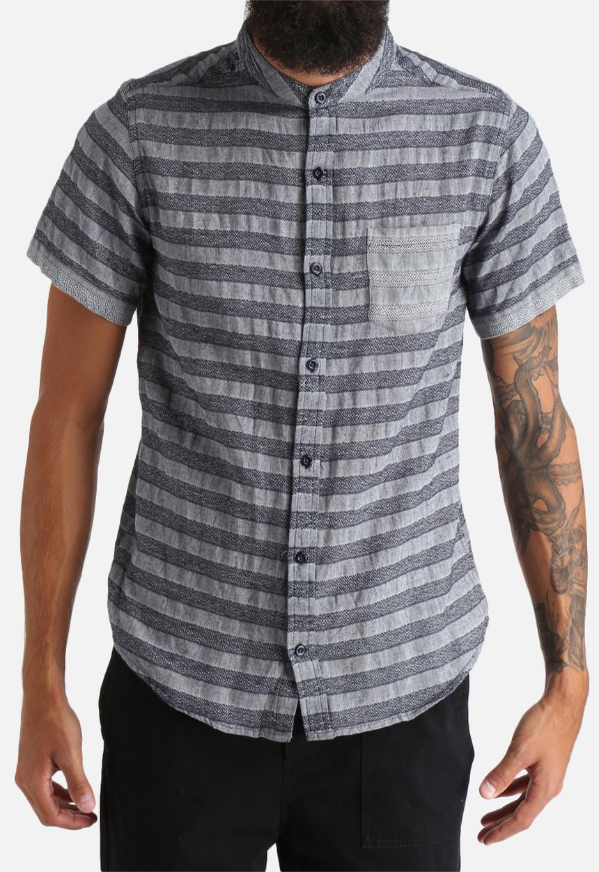 Another Influence - Stripped Short Sleeve Shirt