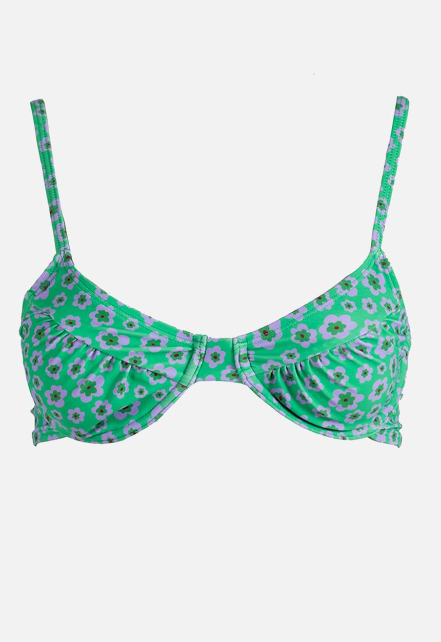 Daisy Street - Bikini top - green & lilac