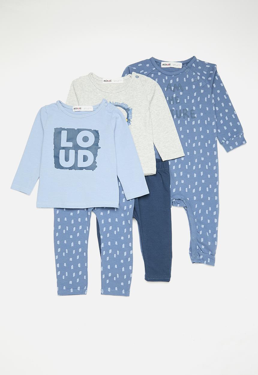 MINOTI - Boys be brave 5 Pack set - blue