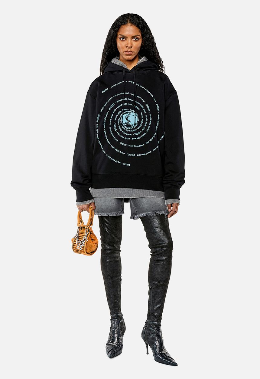 Diesel  - F-maxinne hoodie - black 
