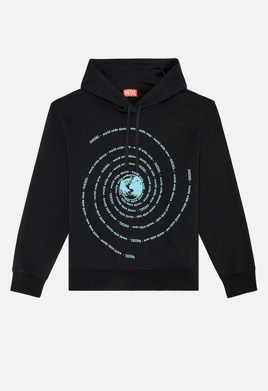 Diesel  - F-maxinne hoodie - black 