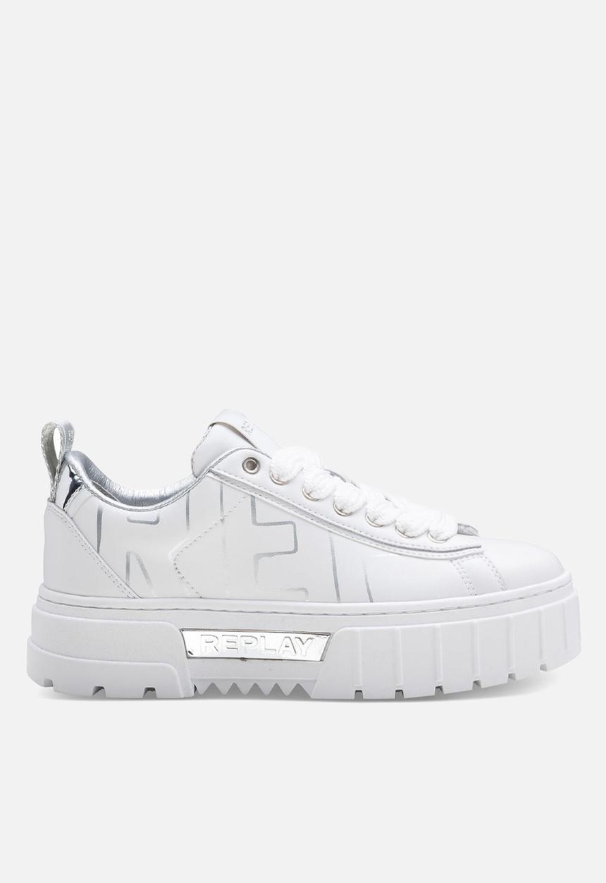 Replay - Disco print - 081 - white & silver 