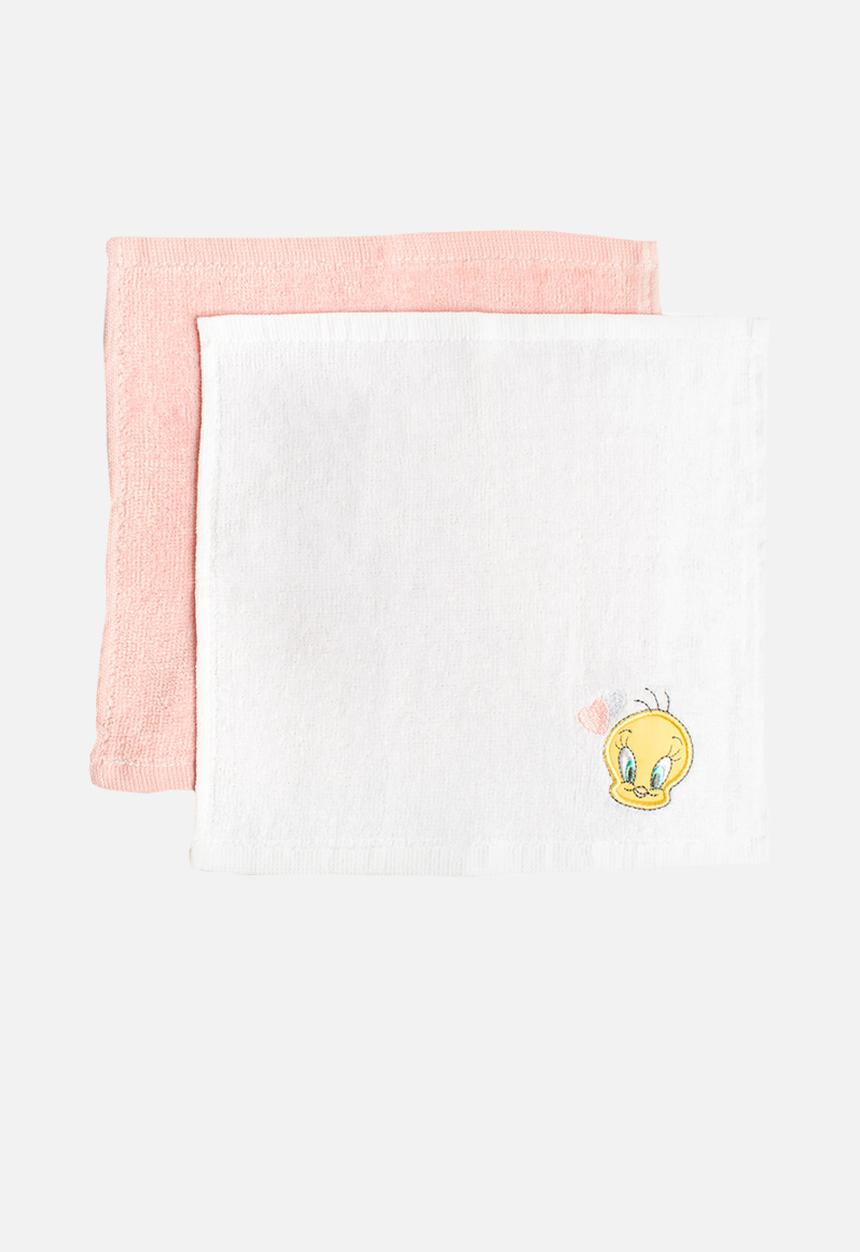 Character Group - Tweety 2 pack face cloth - pink & white