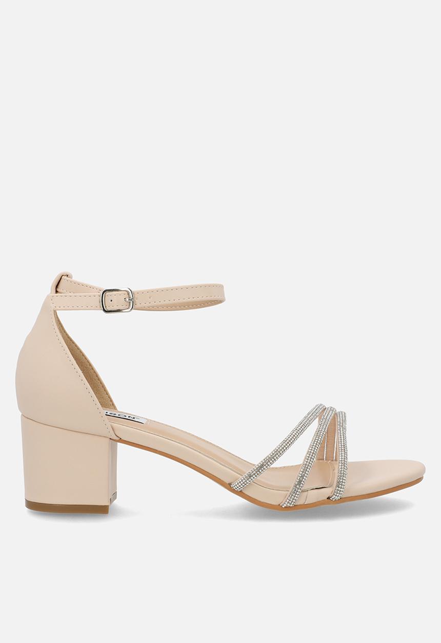 Madison® - Alice ankle tie blockheel - beige 