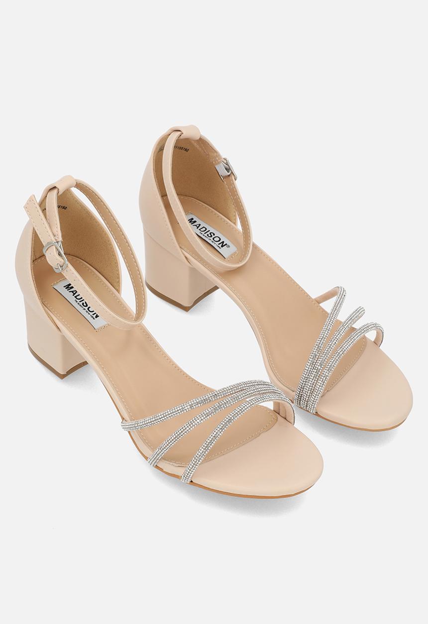 Madison® - Alice ankle tie blockheel - beige 