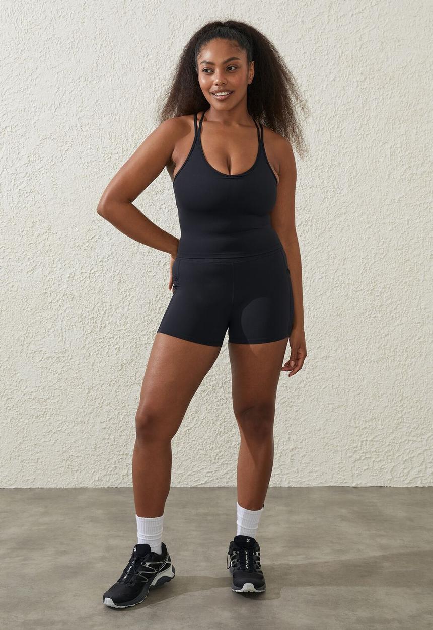 Cotton On - Ultra luxe pocket shortie short - black