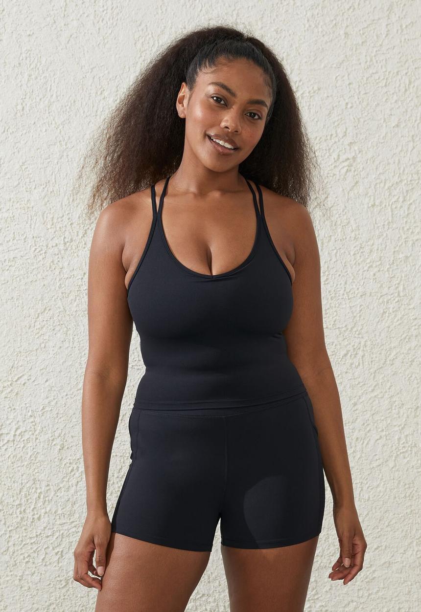 Cotton On - Ultra luxe pocket shortie short - black