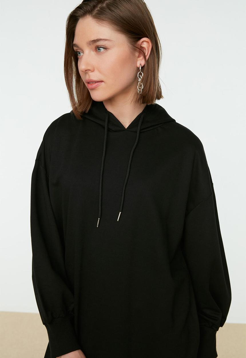 Trendyol - Modest sweat shirt dress - black