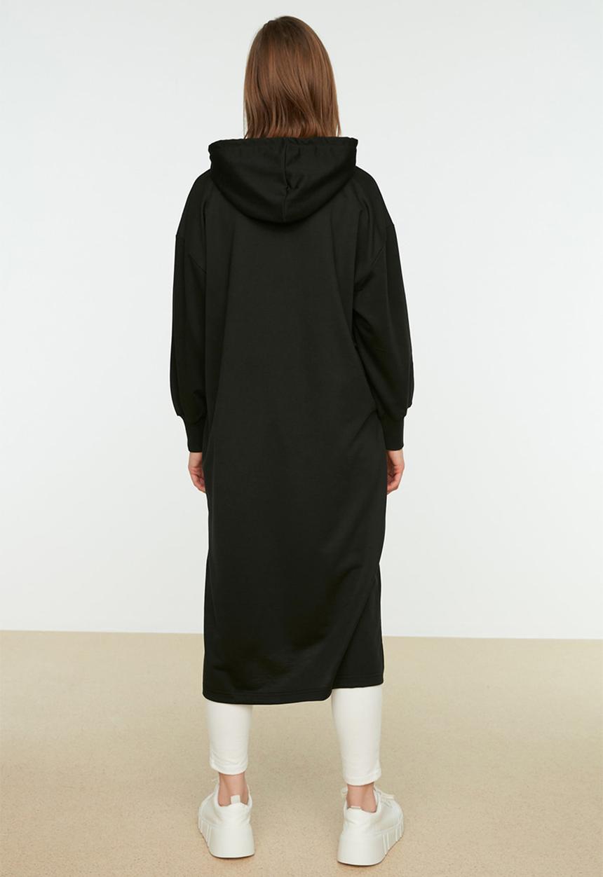 Trendyol - Modest sweat shirt dress - black