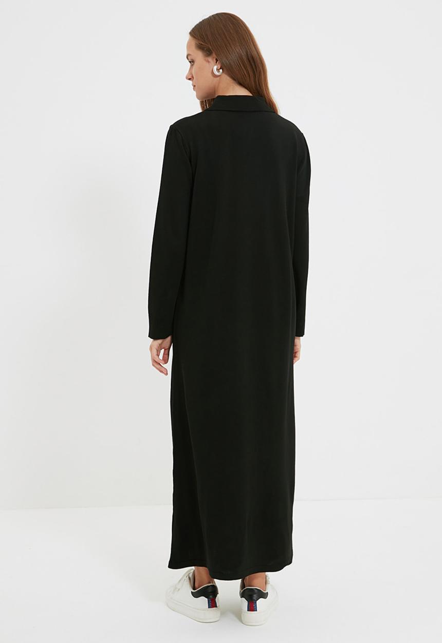 Trendyol - Modest knit maxi dress - black