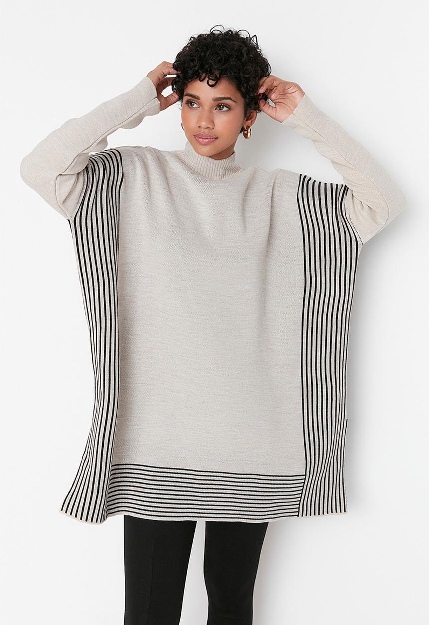 Trendyol - Oversized sweater - stone