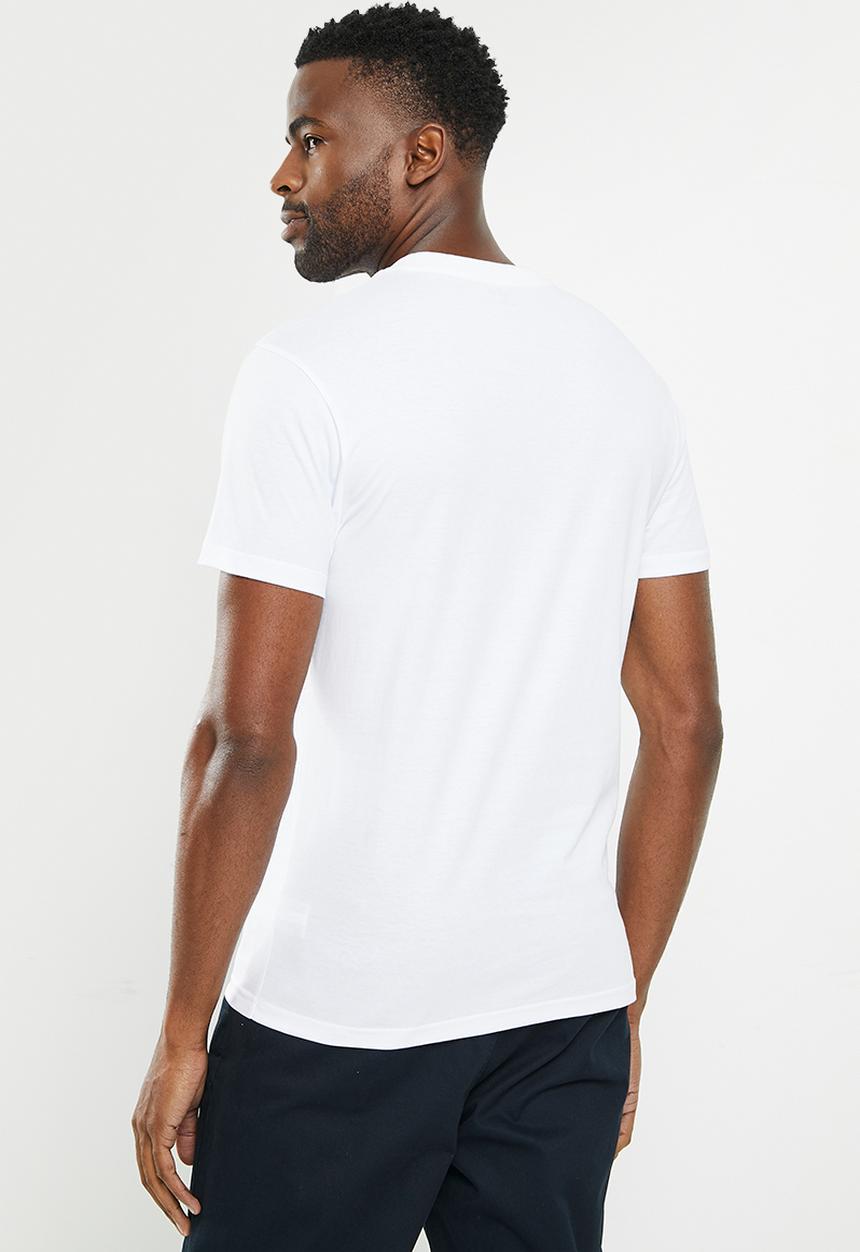 POLO - Mens pjc short sleeve  logo tee - white
