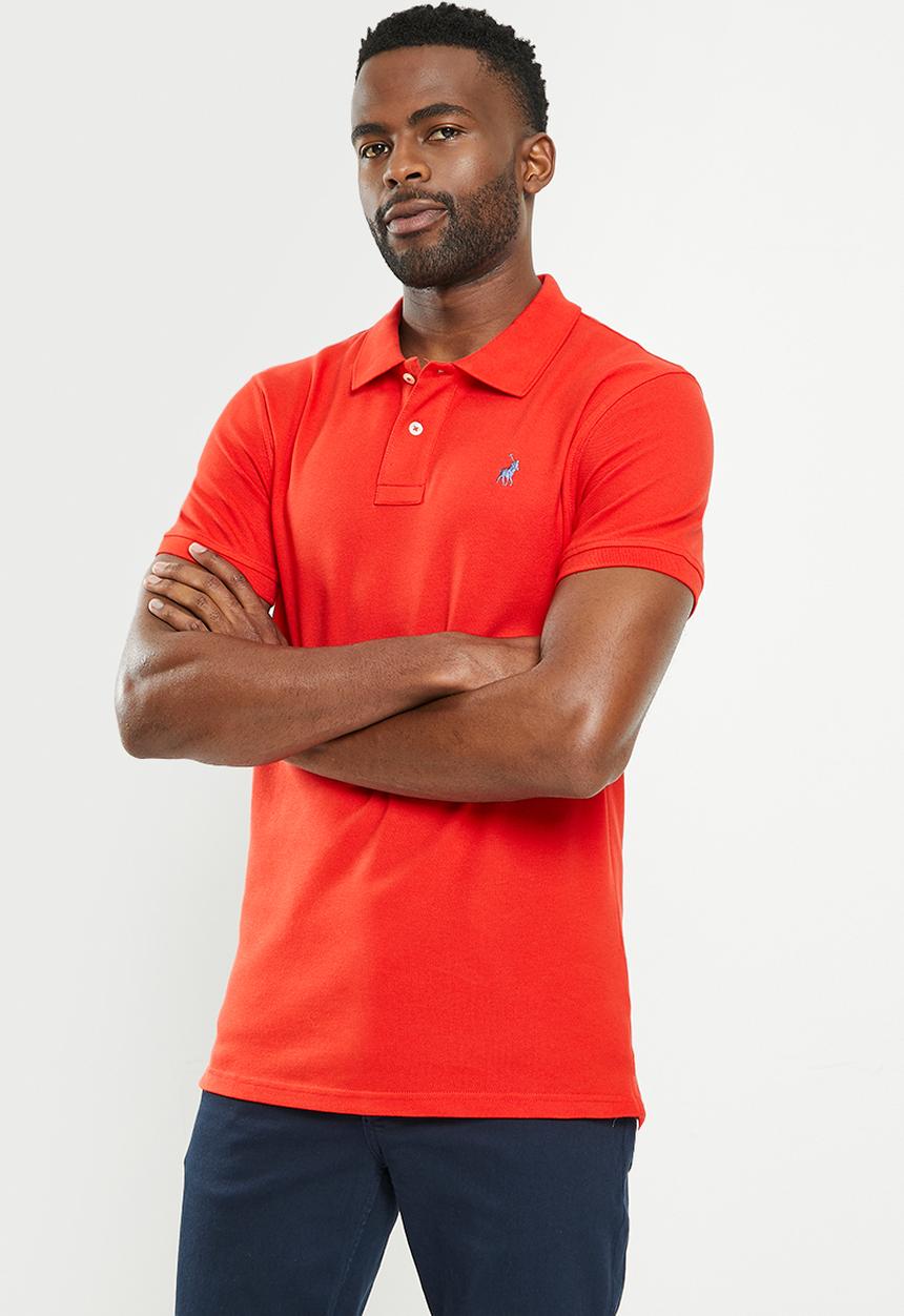 POLO - Mens classic pique short sleeve golfer - orange