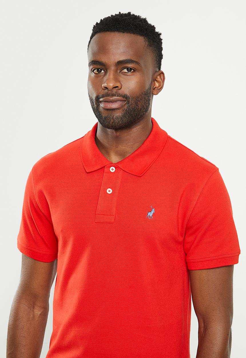 POLO - Mens classic pique short sleeve golfer - orange