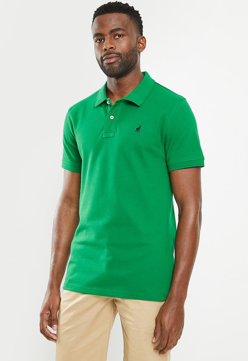 POLO - Mens classic pique short sleeves golfer - bright green