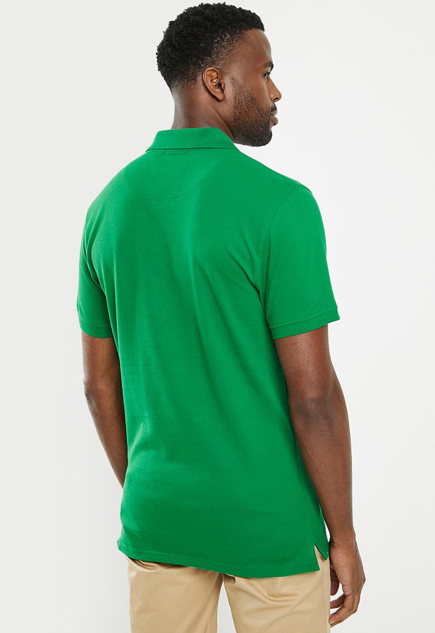 POLO - Mens classic pique short sleeves golfer - bright green